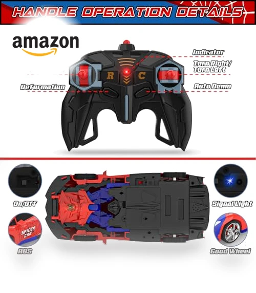 Transform RC Cars with 360° Rotation — Interactive Figures & Robots, BLUEJAY