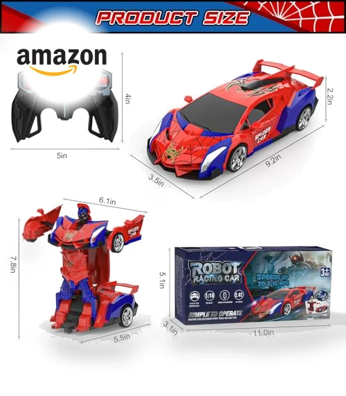 Transform RC Cars with 360° Rotation — Interactive Figures & Robots, BLUEJAY