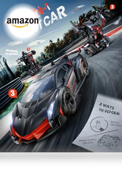 Transform Robot RC Car — Interactive Figures & Robots, Veeniix