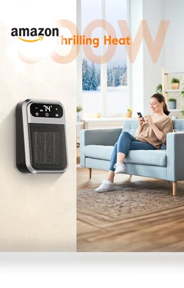 Wall Outlet Space Heater with Remote — Portable Heating Solutions, GiveBest