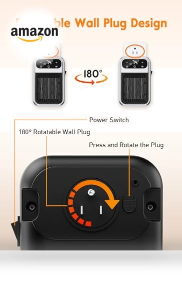 Wall Outlet Space Heater with Remote — Portable Heating Solutions, GiveBest