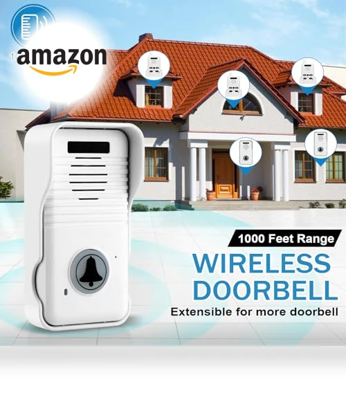 Wireless Doorbell System & Full Duplex Intercom — Chimes, UHAXZ