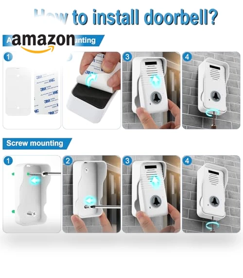 Wireless Doorbell System & Full Duplex Intercom — Chimes, UHAXZ