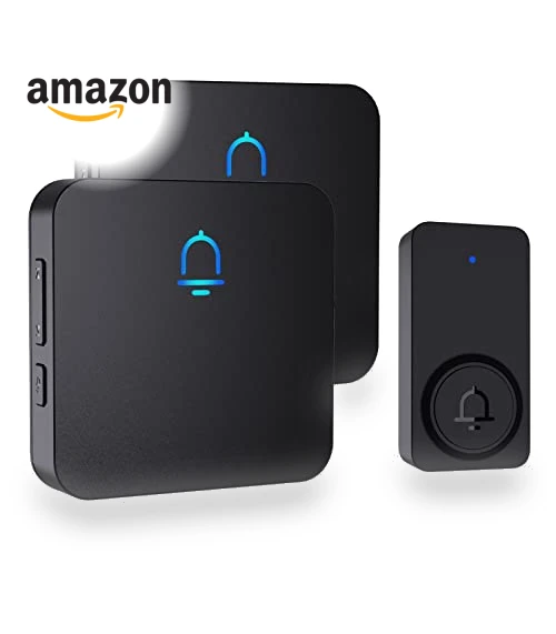 Wireless Doorbell with 2 Receivers — Chimes, SECRUI