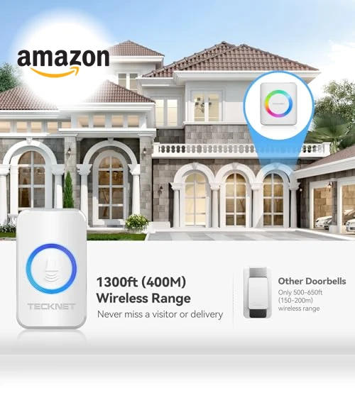 Wireless Doorbell — Chimes, TECKNET