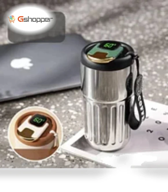 Coffee Thermos With Temperature Display — Travel Drinkware