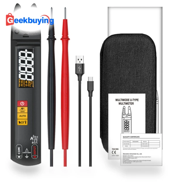 Digital Clamp Multimeter with LED Flashlight — Electrical Testers, BSIDE