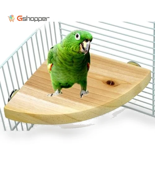 Fan-Shaped Platform Station Board Hamster Springboard Rest Platform — Exercise Wheels, Parrot Log