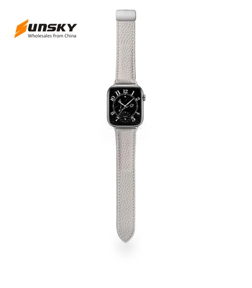 Litchi Texture Magnetic Folding Buckle Leather Watch Band — Watch Accessories, Honor