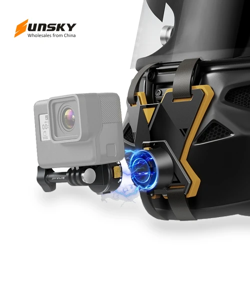 Magnetic Quick Release Motorcycle Helmet Chin Strap Mount — Camera & Photography, PULUZ