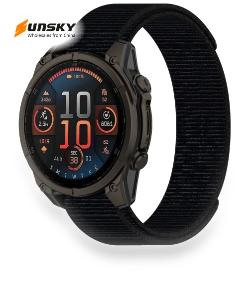 Nylon Hook and Loop Fastener Watch Band — Watch Straps & Bands, Garmin
