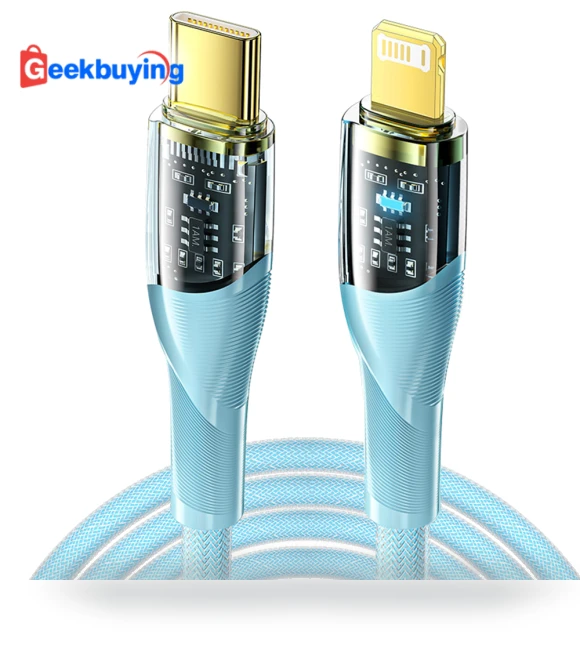 PD 30W Type C to Lightning Charging Cable with LED Light — Charging Solutions, ESSAGER