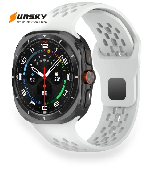 Reverse Buckle Silicone Breathable Watch Band — Smartwatch Straps, Samsung
