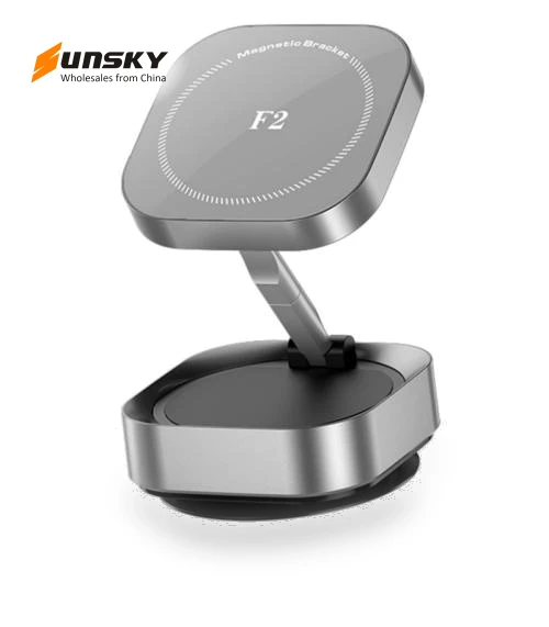 Strong Magnet Vacuum Suction Adjustable Foldable Car Dashboard Windshield Phone Holder — Vehicle Phone Holders
