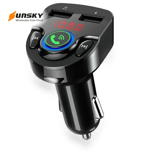 Bluetooth MP3 Player Voice Navigation Car Charger with Voltage Detection and FM Transmitter — FM Transmitters
