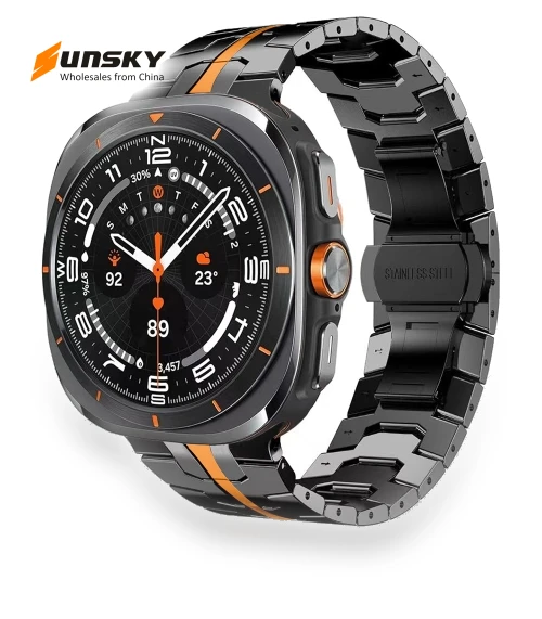 Butterfly Buckle Titanium Alloy Watch Band — Bands, Samsung