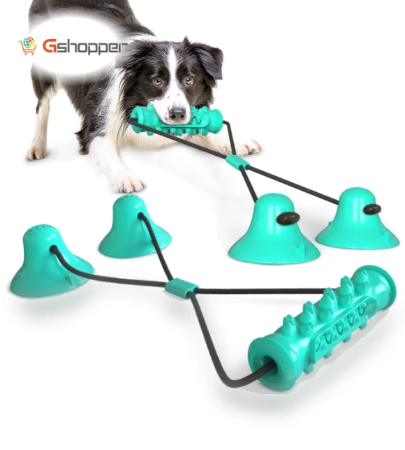 Double Suction Cup Drawstring Teeth Grinding and Bite-Resistant Tooth Cleaning Stick — Chew Toys
