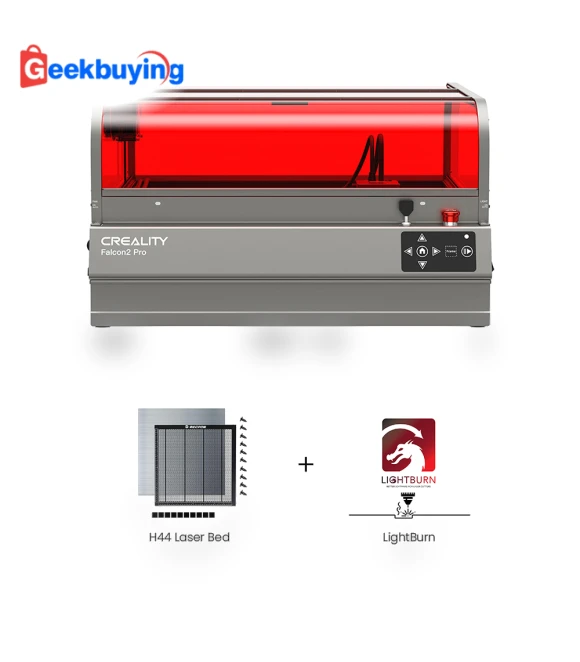 Falcon2 Pro 40W Laser with H44 Laser Bed and 1 Year LightBurn License — Engraving Equipment & Accessories, Creality