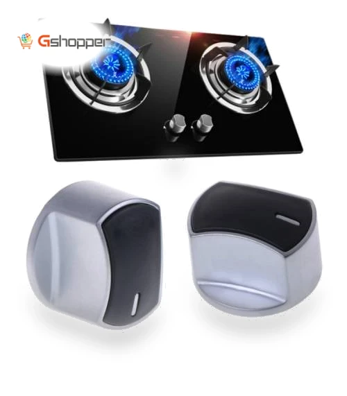 Gas Stove Knob Switch Metal Button Lighter Handle — Knobs
