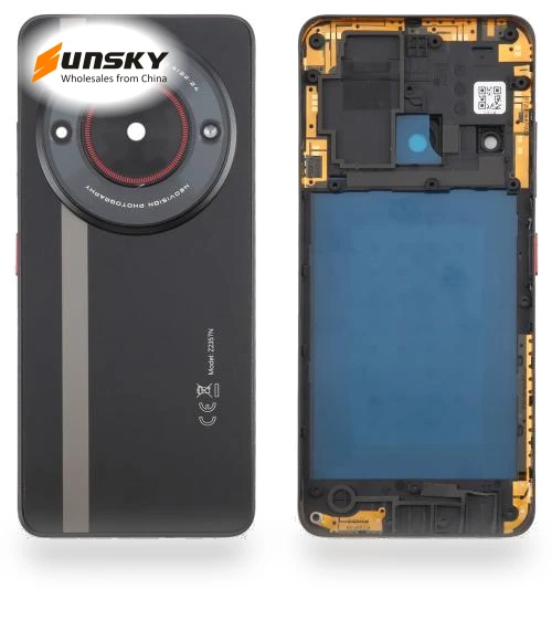 Glass Battery Back Cover with Middle Frame / Camera Lens Cover — Back Covers, ZTE