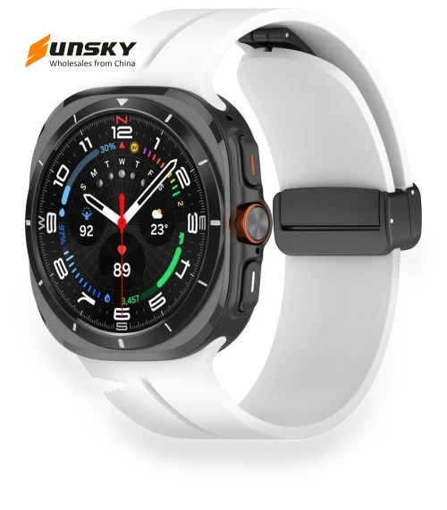 Magnetic Folding Buckle Silicone Watch Band — Watch Accessories, Samsung