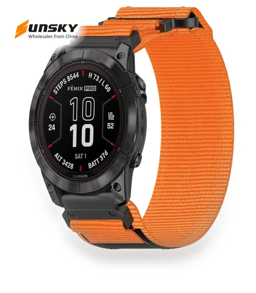 Nylon Hook And Loop Fastener Watch Band — Watch Straps & Bands, Garmin