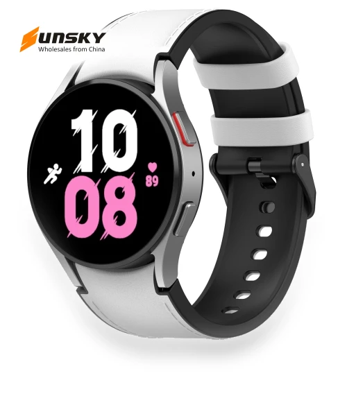 Silicone Leather Watch Band — Smartwatch Straps, Samsung