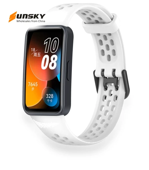 Solid Color Breathable Silicone Watch Band — Watch Accessories, Huawei