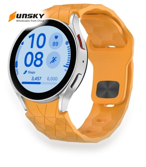 Football Texture Reverse Buckle Silicone Watch Band — Watch Straps & Bands, Samsung