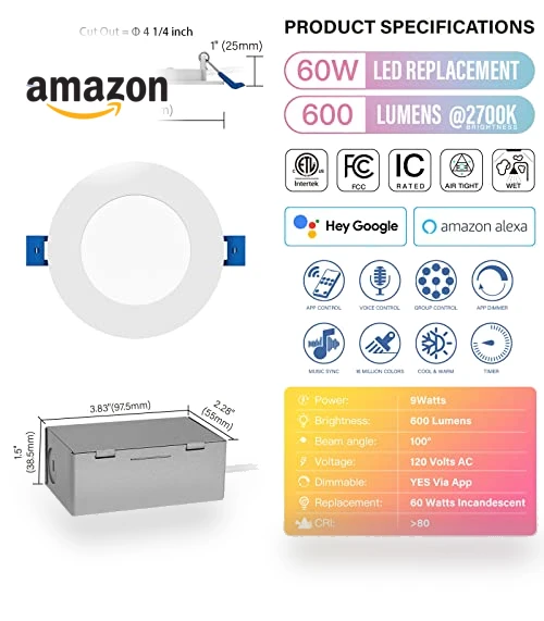LED Smart Slim Recessed Pot Light — Lighting Solutions, JULLISON