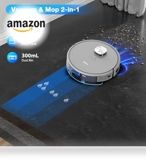 Robot Vacuum and Mop with LiDAR Navigation — Smart Cleaning Robots, Tikom