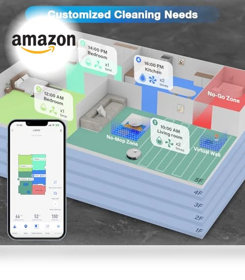 Robot Vacuum and Mop with LiDAR Navigation — Smart Cleaning Robots, Tikom