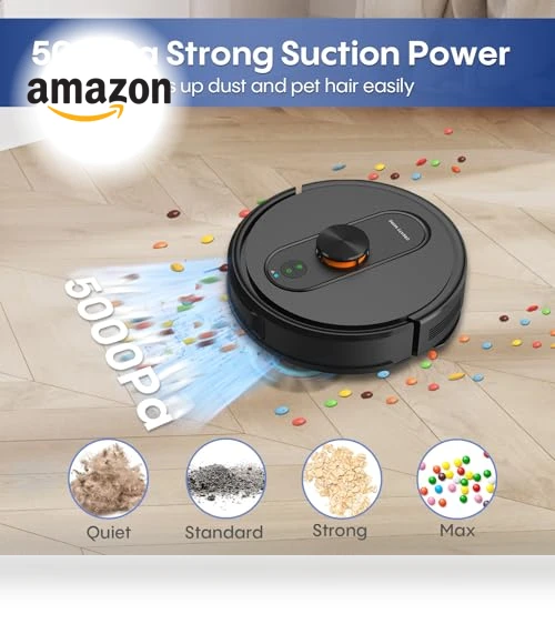 Robot Vacuum and Mop with Self-Emptying — Smart Cleaning Robots, eitton