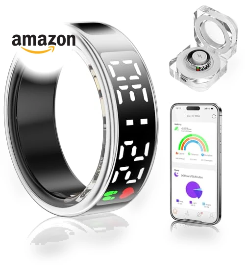 Smart Ring Health Tracker with Display Screen & Touch Button — Smart Rings, Evelame