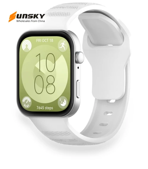 Wavy Dot Texture Silicone Sports Watch Band — Watch Accessories, Huawei