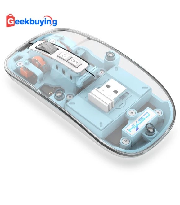 Wireless Mouse with Adjustable DPI and RGB Light — Gaming Mice, HXSJ