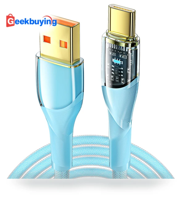 100W 7A USB-A to Type-C Charging Cable with LED Light — Cables, ESSAGER