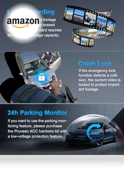 360 Degree View 4 Channel Dash Cam — Car Accessories & Gadgets, PRUVEEO