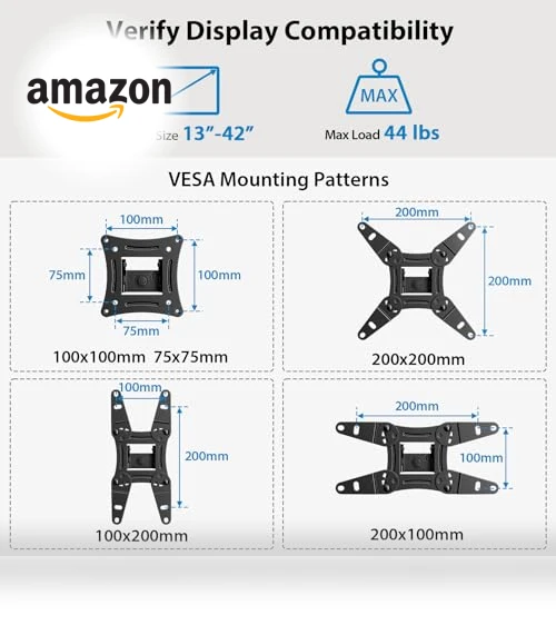Full Motion TV Monitor Wall Mount Bracket — Display Mounts, Pipishell