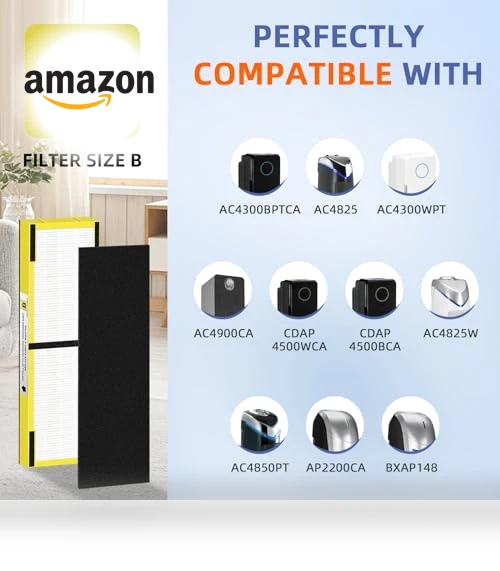 HEPA Filter B Replacement — Activated Carbon Air Purifiers, Pulluty