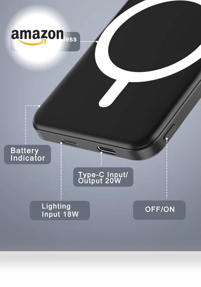 Magnetic Power Bank with Type-C Cable — Chargers, Podoru