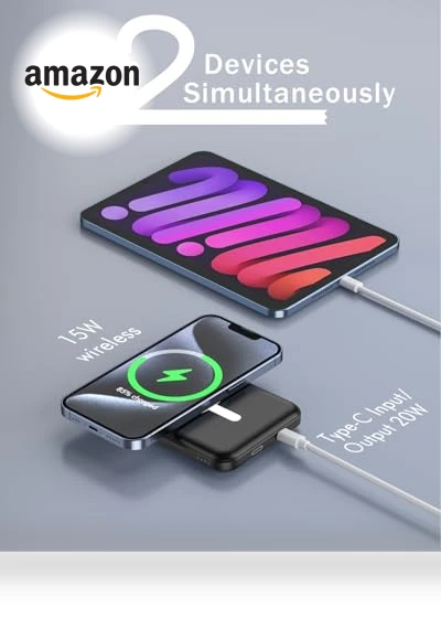 Magnetic Power Bank with Type-C Cable — Chargers, Podoru