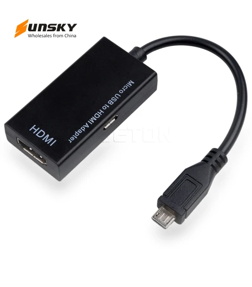 Micro USB to HDMI Female Adapter Cable — Connectors & Adapters