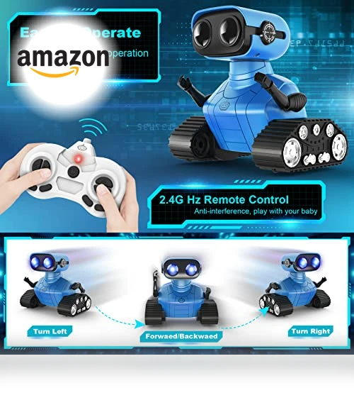Rechargeable Remote Control Emo Robot — Interactive Figures & Robots, Hamourd