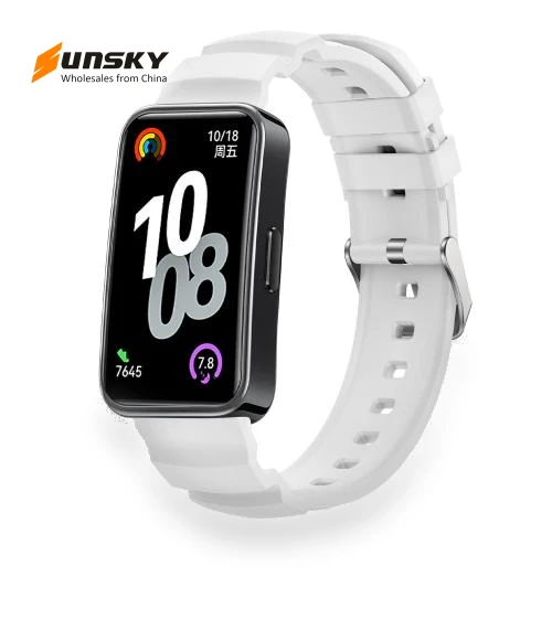 Silver Buckle Silicone Watch Band — Bands, Huawei