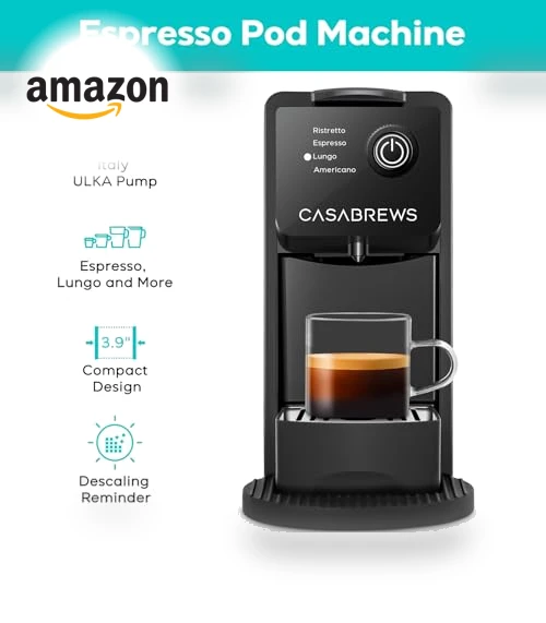 Single Serve Espresso Machine for Nespresso Original Pods — Coffee & Espresso Combos, CASABREWS