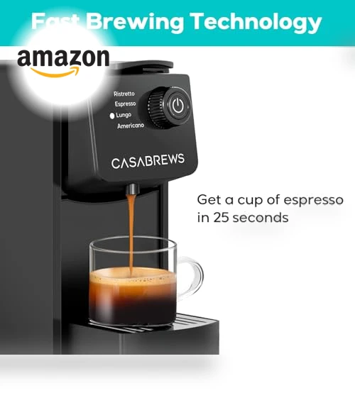 Single Serve Espresso Machine for Nespresso Original Pods — Coffee & Espresso Combos, CASABREWS