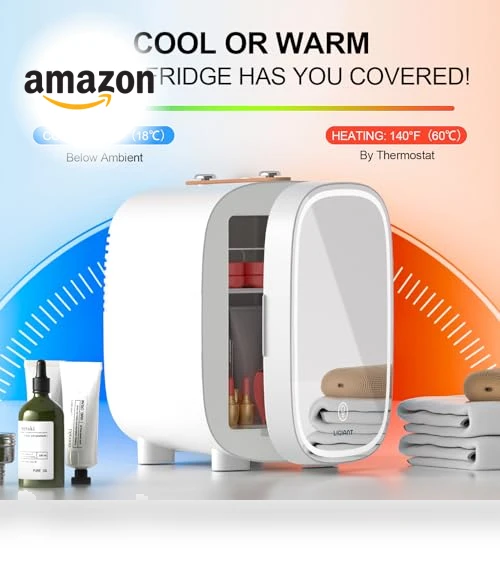 Skincare Fridge with LED Light Mirror — Mini Fridges, LIGIANT