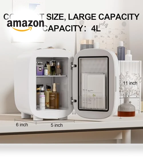 Skincare Fridge with LED Light Mirror — Mini Fridges, LIGIANT