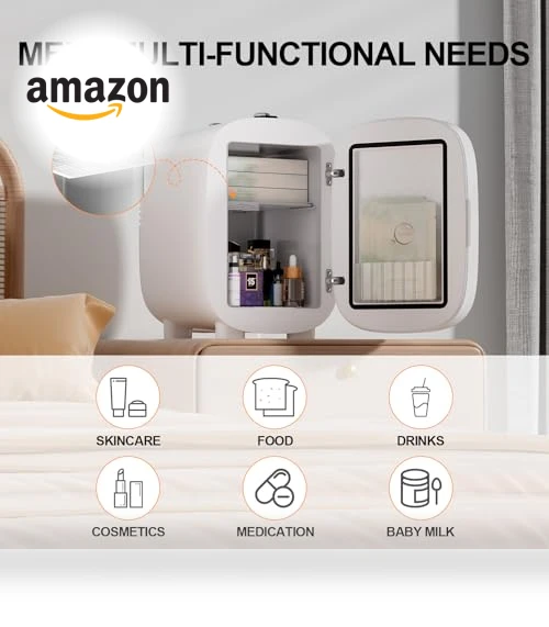 Skincare Fridge with LED Light Mirror — Mini Fridges, LIGIANT